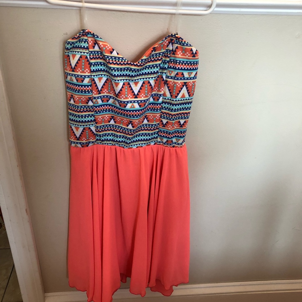 Colorful bandeau dress